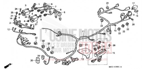 WIRE HARNESS (CBR1000FK) CBR1000FK de 1989